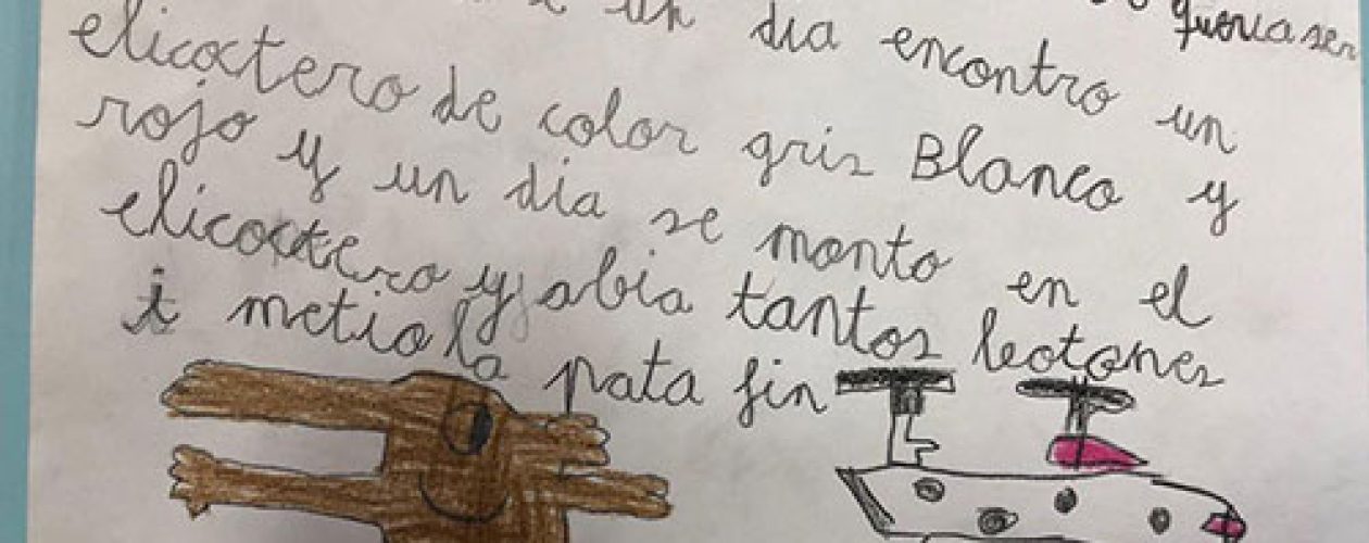 Los niños de Kindergarten comienzan a escribir sus primeras historias ¡Enhorabuena!